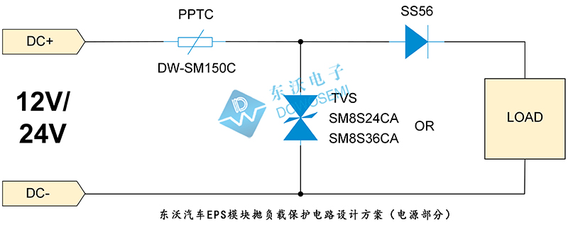 東沃汽車EPS模塊拋負(fù)載保護(hù)電路設(shè)計(jì)方案圖.jpg